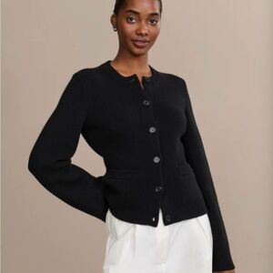 Jenni Kayne Cooper Cardigan Cashmere-Wool NWT Black small